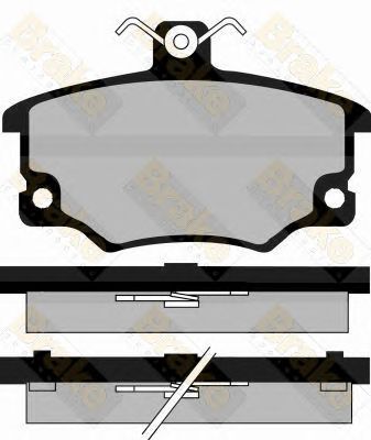 BRAKE ENGINEERING pa410 -  Комплект тормозных колодок, дисковый тормоз